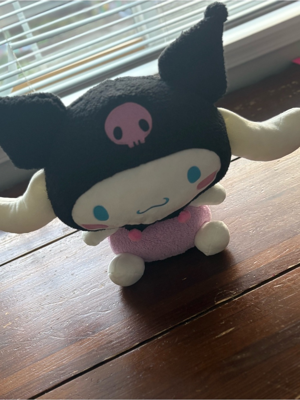 Sanrio Kuromi Plush - Black, Pink, Cream, Blue Accents